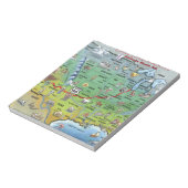 Historische Route 66 Cartoon Map Notitieblok (Linkerzijde)