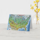 Historische Route 66 de Kaart van de Cartoon (Gele Bloem)