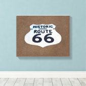 Historische Route 66 de rand van het Teken van de Canvas Afdruk (Insitu (Houten vloer))