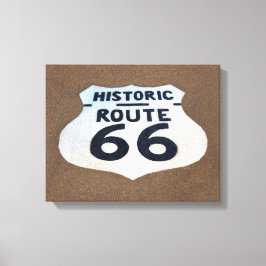 Historische Route 66 de rand van het Teken van de  Canvas Afdruk