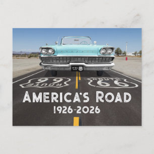 Historische Route 66 Eeuwfeest Briefkaart