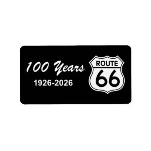 Historische Route 66 Eeuwfeest Etiket