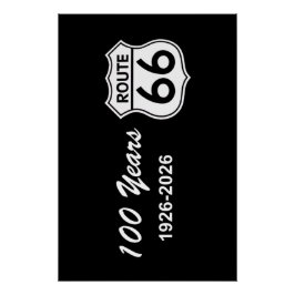 Historische Route 66 Eeuwfeest Perfect Poster