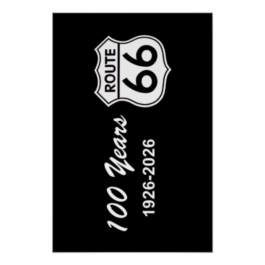 Historische Route 66 Eeuwfeest Perfect Poster (Voorkant)