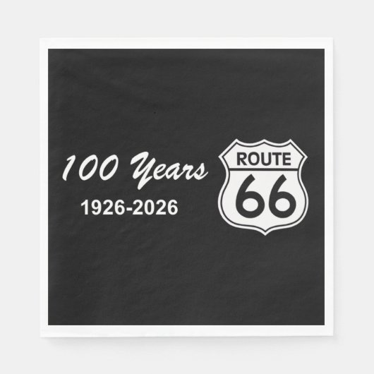 Historische Route 66 Eeuwfeest Servet (Voorkant)