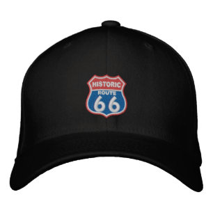 Historische route 66 geborduurde pet
