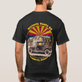 Historische Route 66 Hackberry, Arizona vooraan T-shirt (Achterkant)