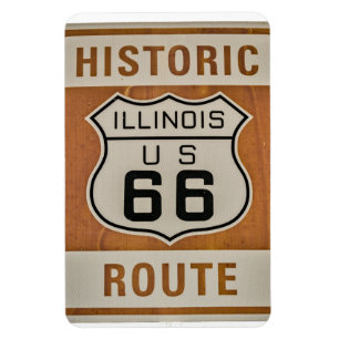 Historische Route 66 in Illinois Magnet Magneet