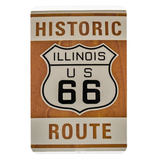 Historische Route 66 in Illinois Magnet Magneet (Verticaal)