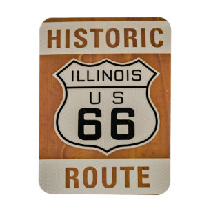 Historische Route 66 in Illinois Magnet Magneet