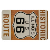 Historische Route 66 in Illinois Magnet Magneet (Horizontaal)