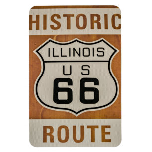 Historische Route 66 in Illinois Magnet Magneet