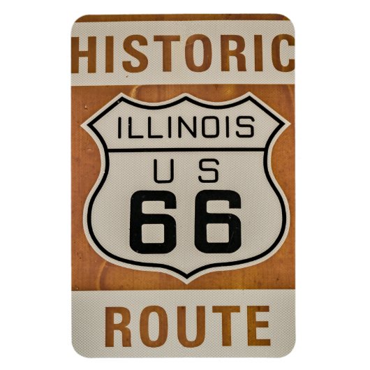 Historische Route 66 in Illinois Magnet Magneet (Verticaal)