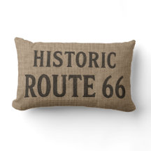 Historische Route 66 Jute Typografie