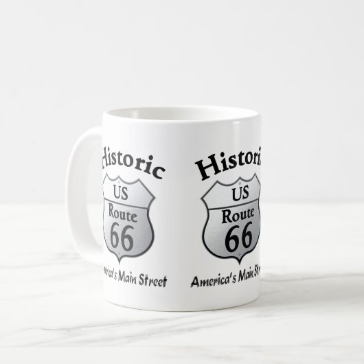 Historische route 66 koffiemok (Voorkant links)