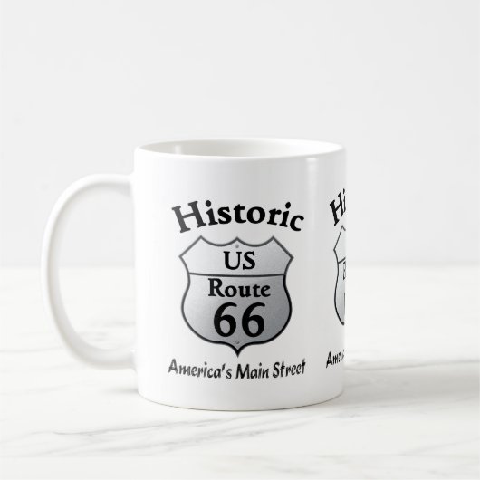 Historische route 66 koffiemok (Links)