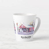 Historische route 66 Parken Arizona General Store Latte Mok (Rechterhoek)