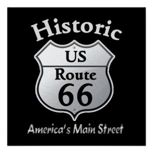 Historische Route 66  _ POSTERAFDRUK Perfect Poster