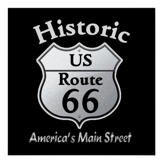 Historische Route 66  _ POSTERAFDRUK Perfect Poster (Voorkant)