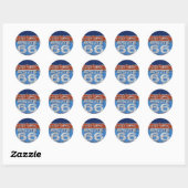 Historische route 66 ronde sticker (Vel)