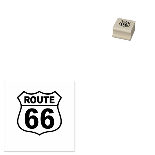 Historische route 66 rubberstempel (Gestempeld)