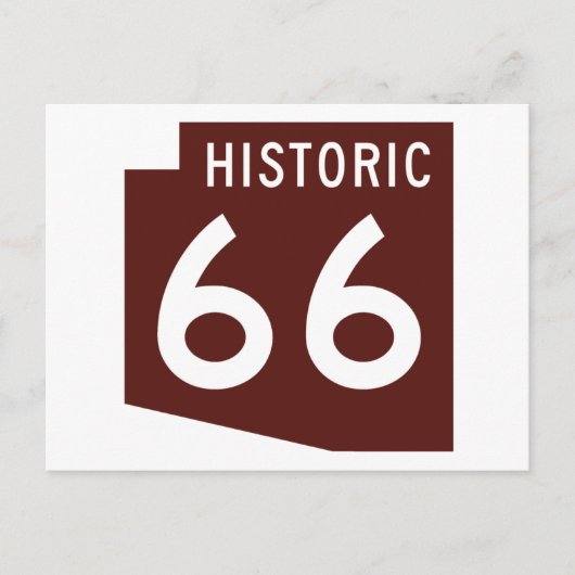Historische route 66 - State Map Arizona Briefkaart (Voorkant)
