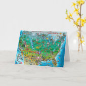 Historische Route 66 van de V.S. Kaart (Gele Bloem)