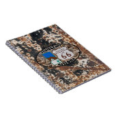 Historische route 66 ~ Vlagpersoneel, Arizona Notitieboek (Rechterzijde)