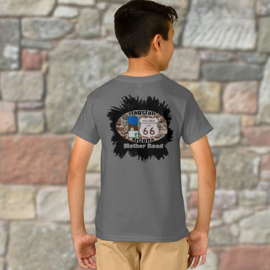 Historische route 66 ~ Vlagpersoneel, Arizona T-shirt