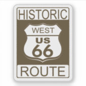 Historische Route 66, West binders Sticker (Voorkant)