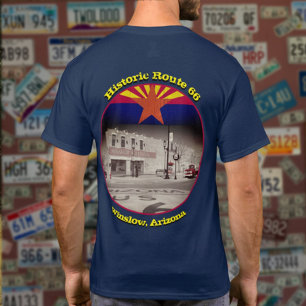 Historische Route 66 Winslow Arizona Back T-shirt