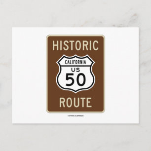 Historische route US Highway 50 (Californië) Briefkaart