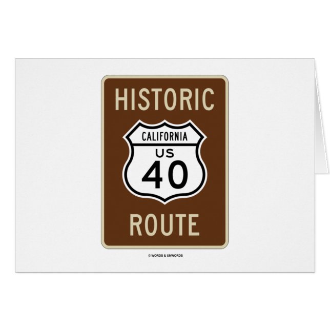 Historische route US Highway Route 40 (Californië) (Voorkant Horizontaal)