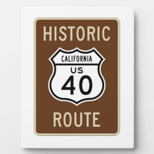 Historische route VS Route 40 (Californië) Fotoplaat