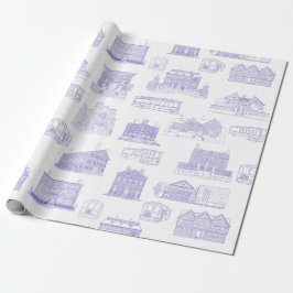 Historische Salem MA Patroon Wrapping Paper Cadeaupapier