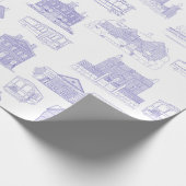 Historische Salem MA Patroon Wrapping Paper Cadeaupapier (Hoek)