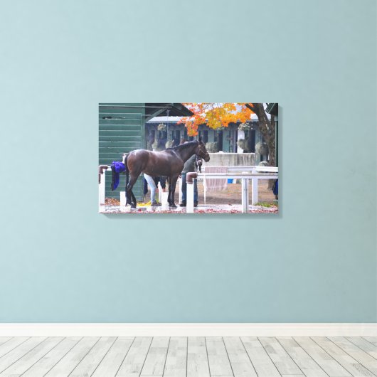 Historische Saratoga Race Course Canvas Afdruk (Insitu (Houten vloer))