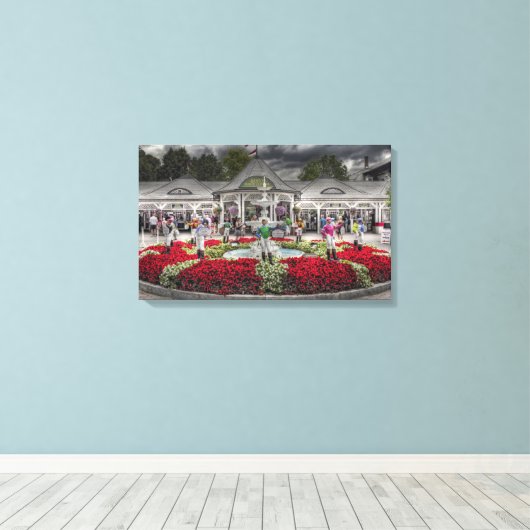 Historische Saratoga Race Course Canvas Afdruk (Insitu (Houten vloer))
