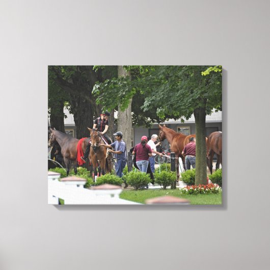 Historische Saratoga racecursus "Phipps Stables" Canvas Afdruk (Voorkant)