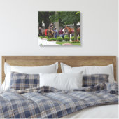 Historische Saratoga racecursus "Phipps Stables" Canvas Afdruk (Insitu (Slaapkamer))