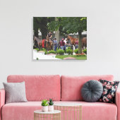 Historische Saratoga racecursus "Phipps Stables" Canvas Afdruk (Insitu (Woonkamer))