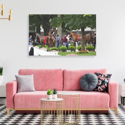 Historische Saratoga racecursus "Phipps Stables" Canvas Afdruk (Insitu (Woonkamer))