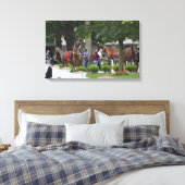 Historische Saratoga racecursus "Phipps Stables" Canvas Afdruk (Insitu (Slaapkamer))