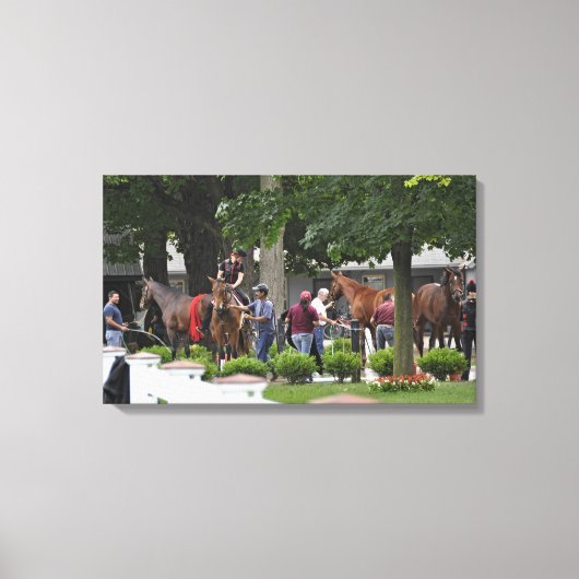 Historische Saratoga racecursus "Phipps Stables" Canvas Afdruk (Voorkant)