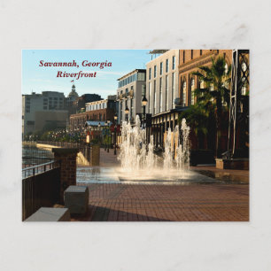 Historische Savannah, Georgia River Front Briefkaart
