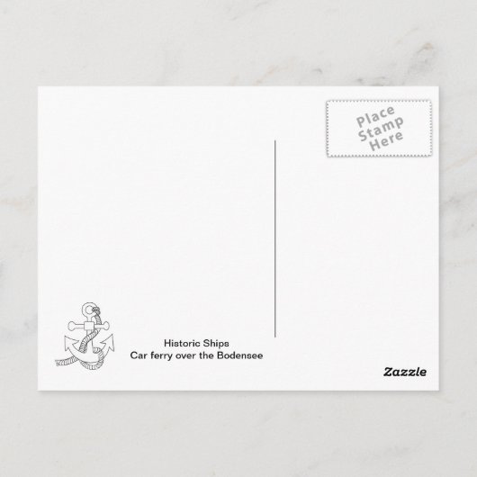 Historische scheepvaartveerboot over de Bodensee Briefkaart (Achterkant)