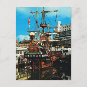  historische schepen, Golden Hinde, Southend, Vere Briefkaart