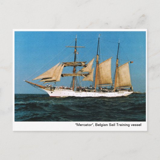  historische schepen, "Mercator", België Briefkaart (Voorkant)