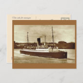  historische schepen, "SS Canterbury" Briefkaart (Voorkant / Achterkant)