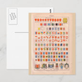  historische scheppingen en badges briefkaart (Voorkant / Achterkant)